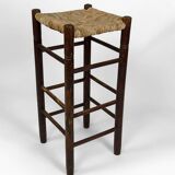 Set of 5 bar stools in the style of Charlotte Perriand, Mid-Century, France