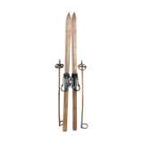 Vintage ski and old sticks