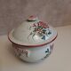 Antique soup tureen from the late 19th century with floral decoration
