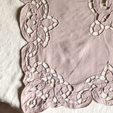 Old embroidered towel tinted purple aurora