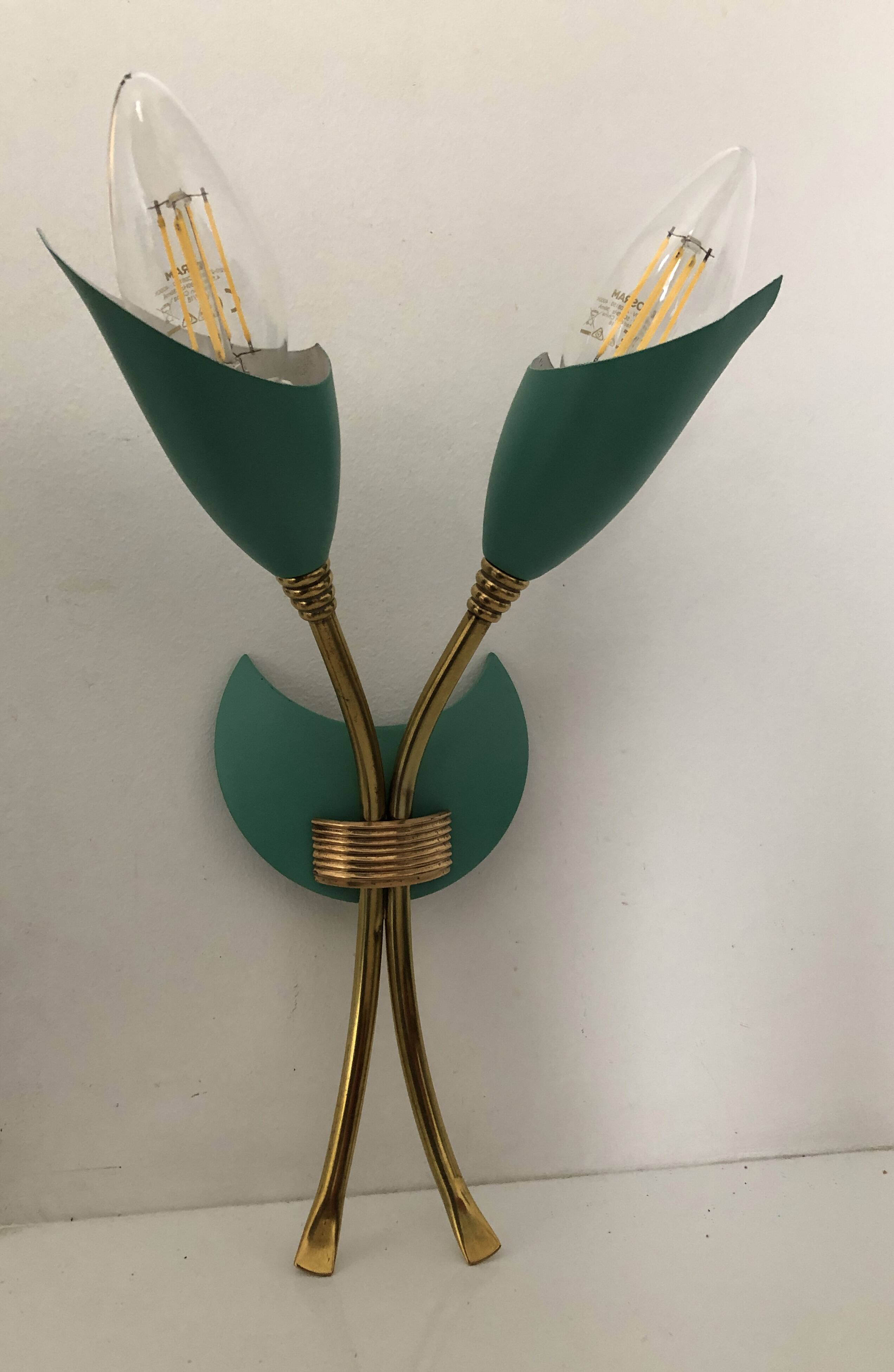 Double vintage Italian wall light 1950s