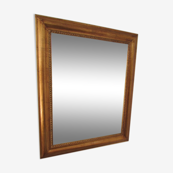 Miroir rectangulaire en bois doré
