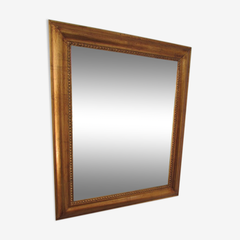 Rectangular mirror in gilded wood