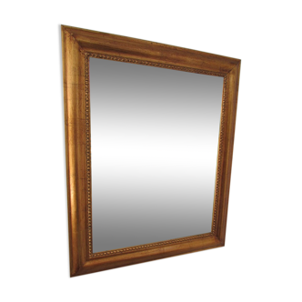 Rectangular mirror in gilded wood