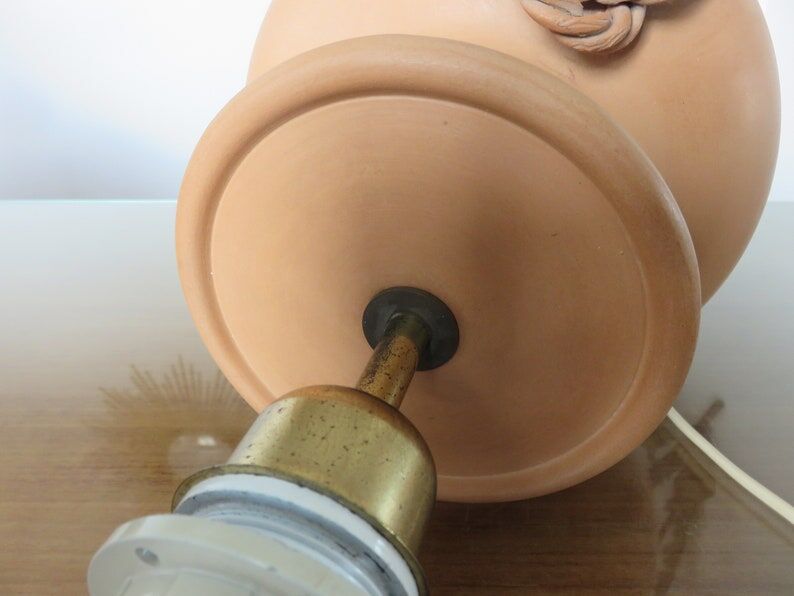 Terracotta lamp, terracotta 60s 70s