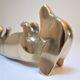 Dachshund solid brass vintage zoomorphic paperweight 60s-70s