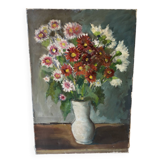 Tableau bouquet de fleurs vintage