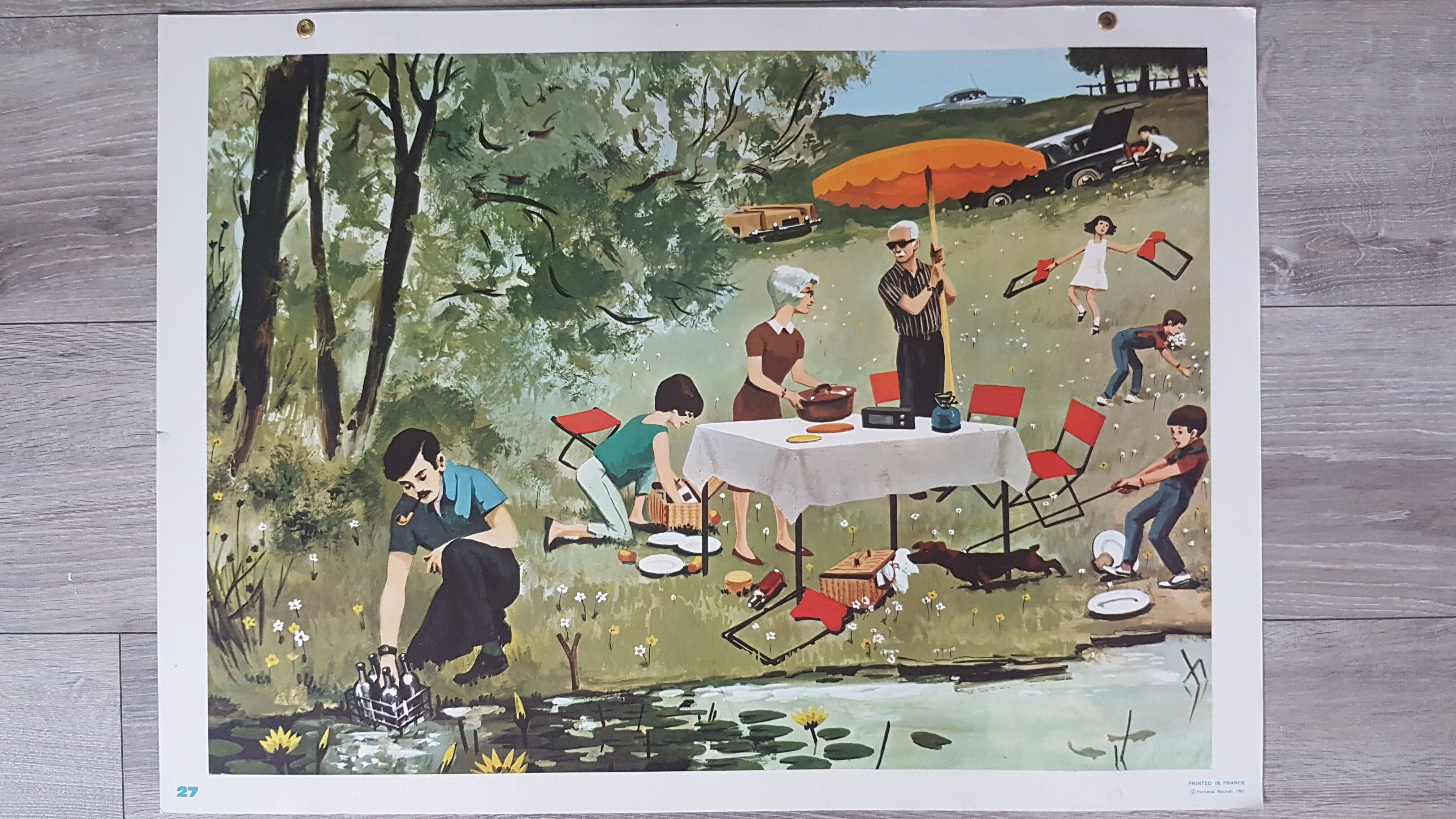School posters scenes of life - fernand nathan 1967