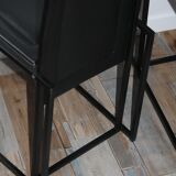 Lot de 4 chaises vintage cuir piqure sellier