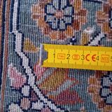 Handmade cashmere wool and silk rug 183x123cm