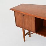 Peter Løvig Nielsen boomerang writing desk in teak Løvig Denmark 1960