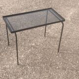 Modernist wrought iron side table