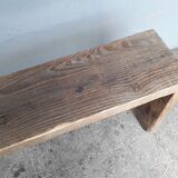 Old solid wood bench