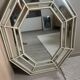 Vintage octagonal faceted mirror, circa 1970-1980.