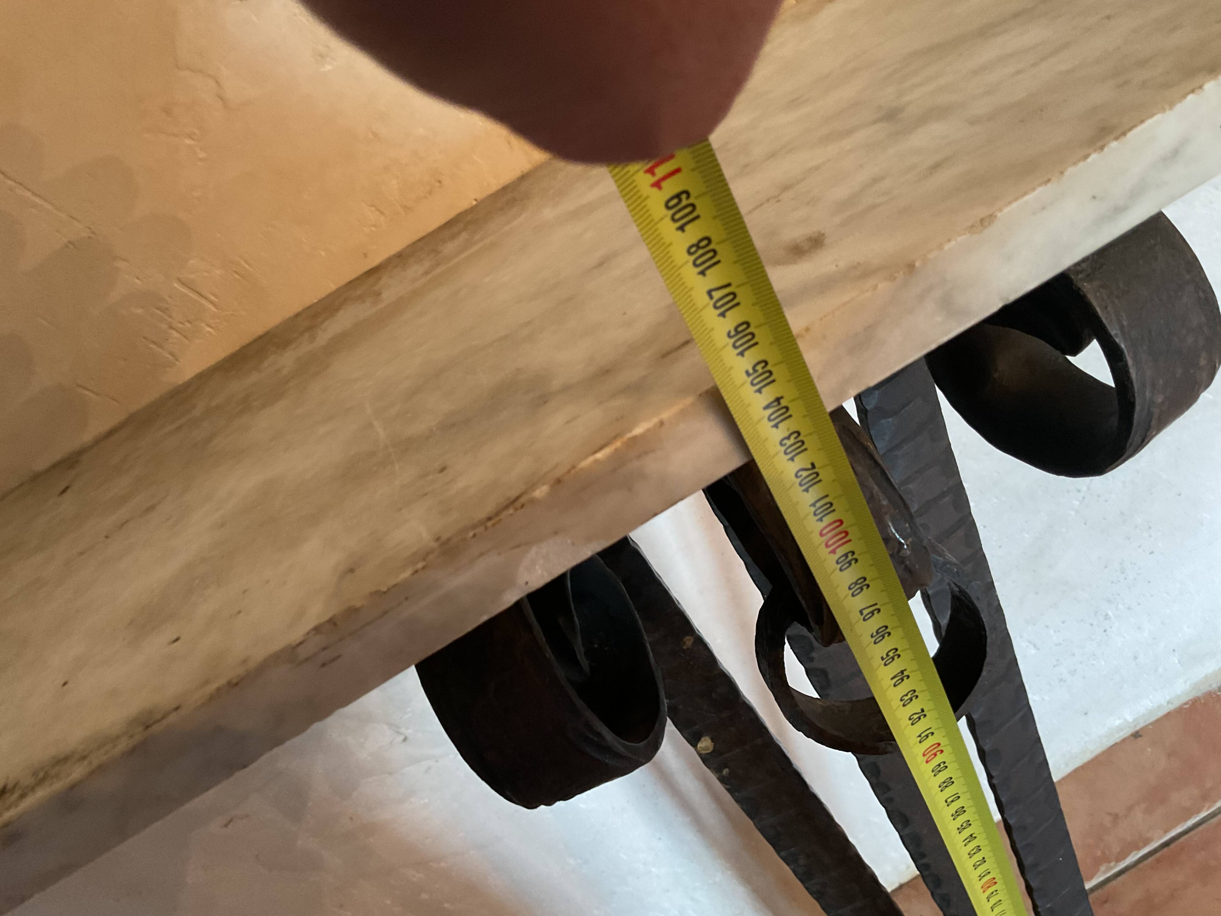 Large wrought iron console