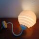 Art Deco pink glass ball wall light