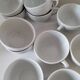 12 White Porcelain Cups