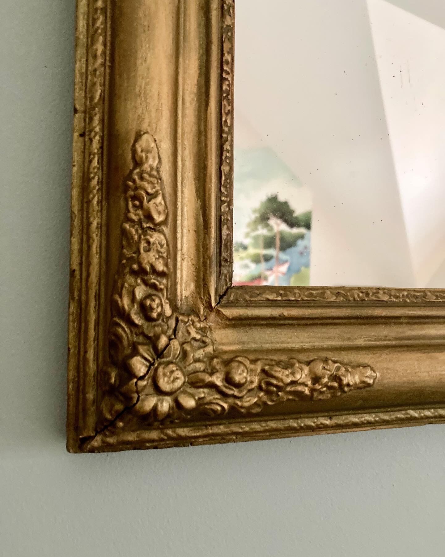 Miroir doré ancien 47x57cm