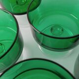 6 verres à pied coupes luminarc vert