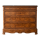 Antique walnut secretary chest with marble top.