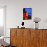 Acrylic painting on canvas "colored composition" 55x46 cm