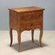 Antique baroque bedside table in walnut and rosewood, Italy, 18th century.