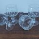 Set of 6 water glasses on crystal feet, grape decoration and vine shoot Luminarc