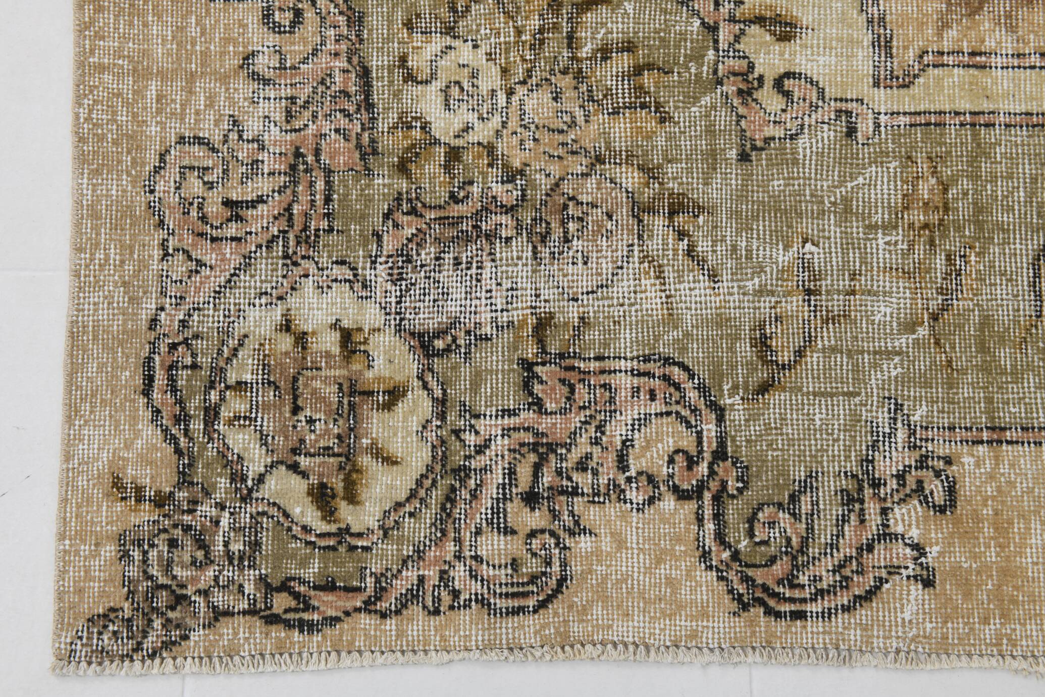 Rug For Living Room Cream Brown Vintage Rug, 209x319Cm