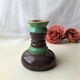 Handmade glazed ceramic candle holder
