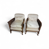Pair of Louis XV Bergères  
Title: Pair of Louis Bergère Armchairs