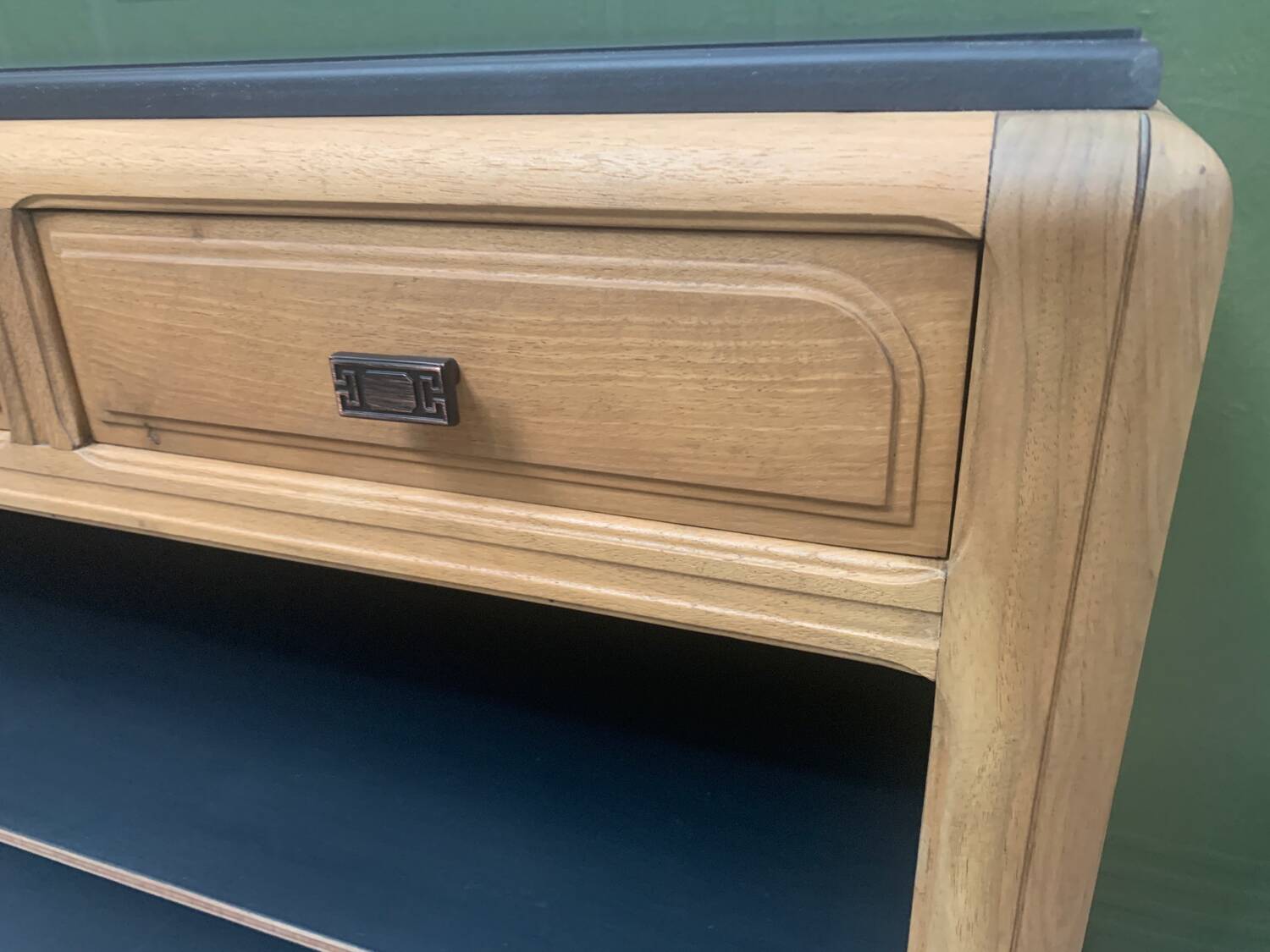 Walnut and black sideboard