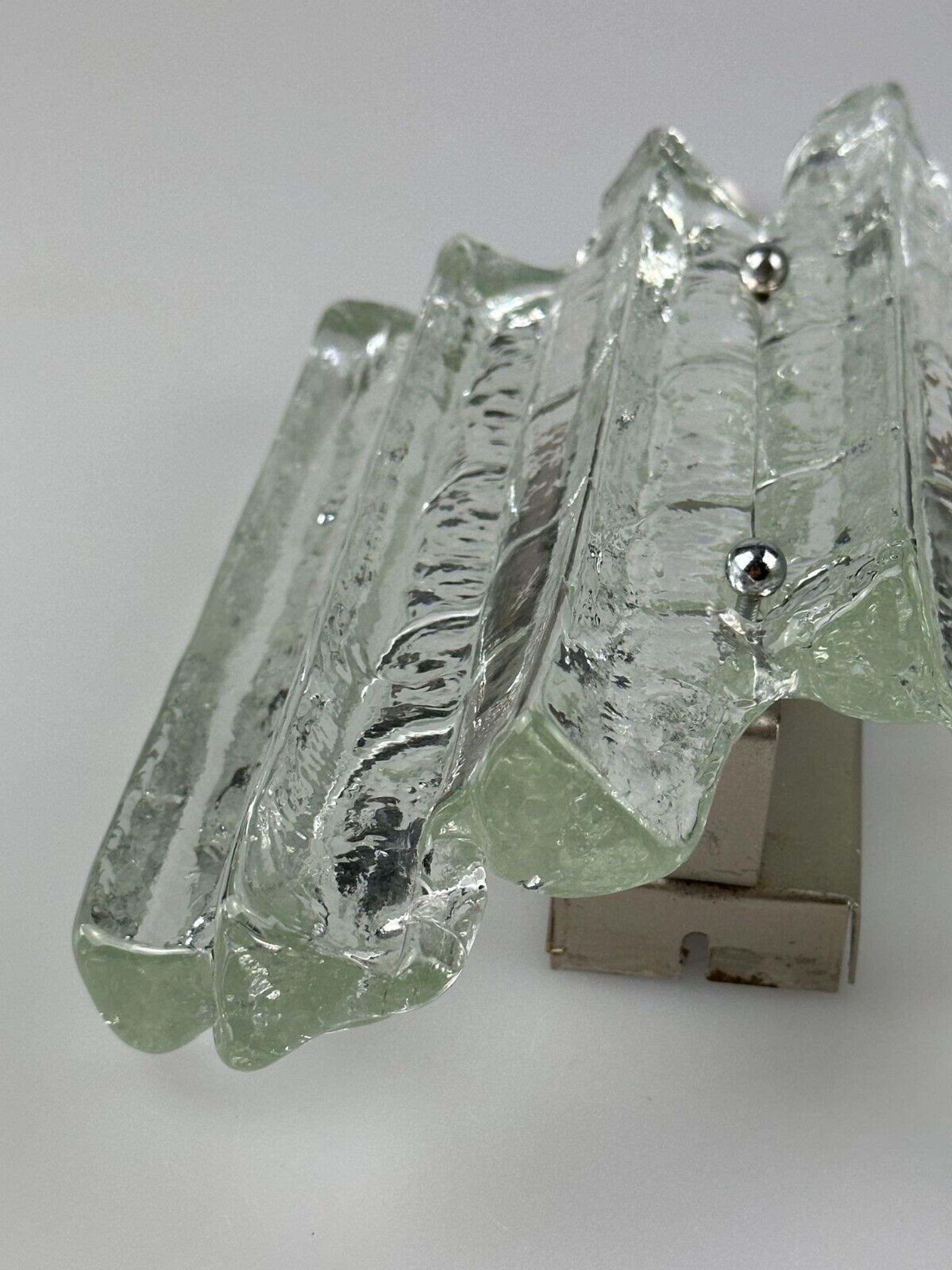 Wall lamp Wall Sconce Fischer Leuchten Germany Ice Glas Design