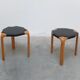 Important pair of 'X602' stools by Alvar Aalto for Artek, 1954