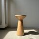 Side table, end of sofa in natural mango monoxyl conical tray H:50cm