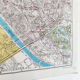 Vintage map 1970 Paris and its neighborhoods