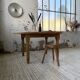 Oval farmhouse table oak 1960