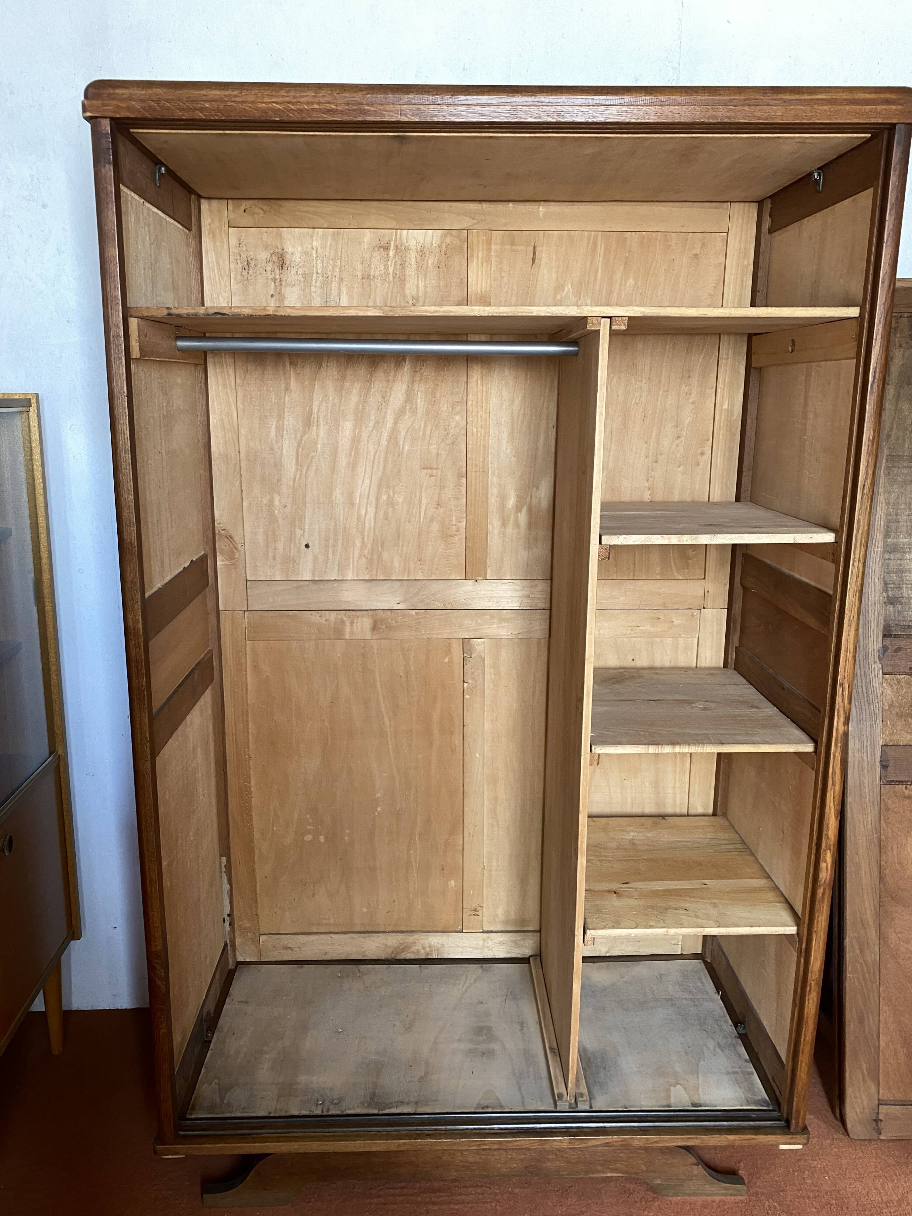 Vintage Parisian wardrobe with sliding doors