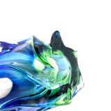 Sculptural Murano Vase – Cobalt Blue & Green - circa 1960