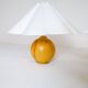Sculptural modern table lamps from the mid-century in solid pine, Sweden, 1970s.