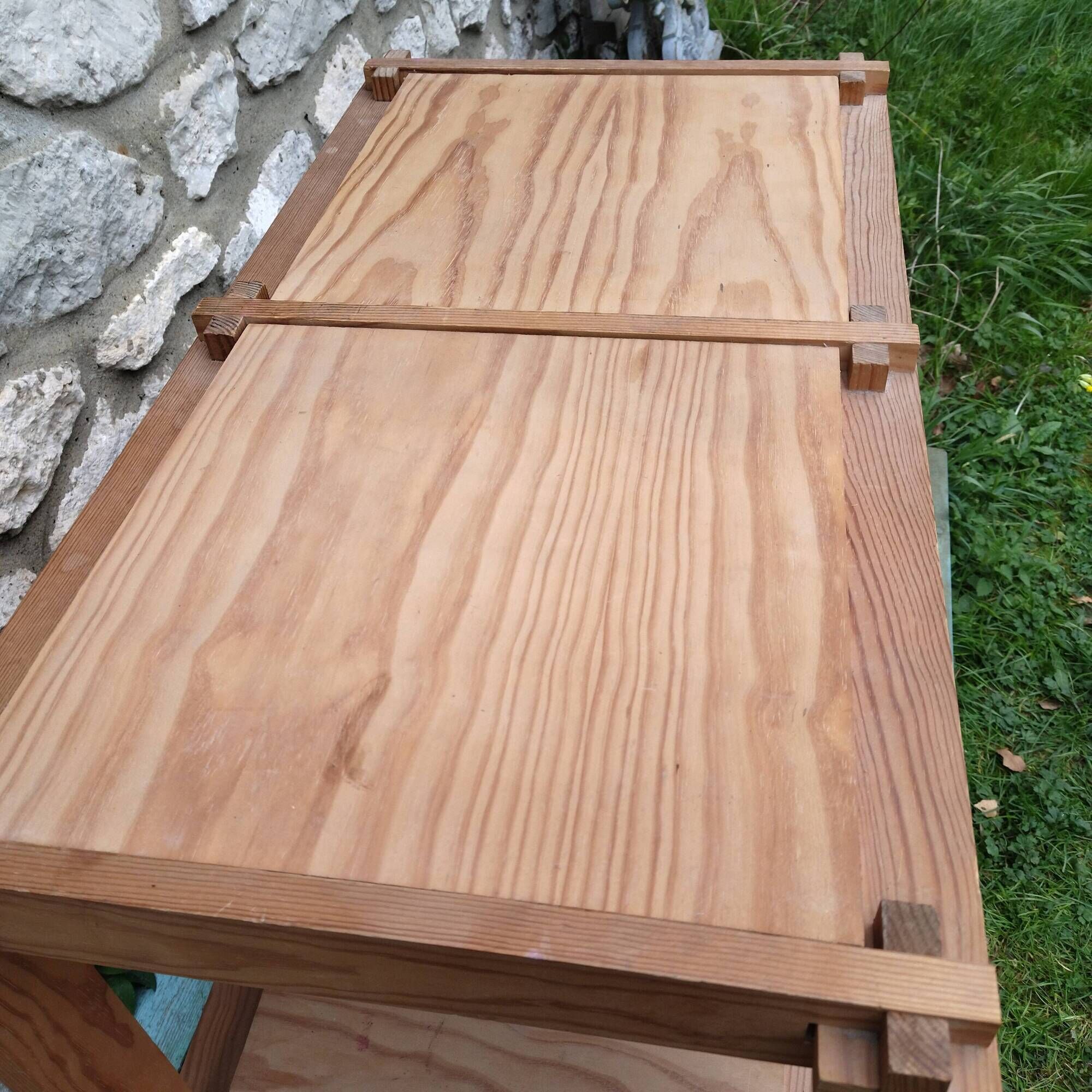 Solid wood shelf pine revival bauhaus 70s