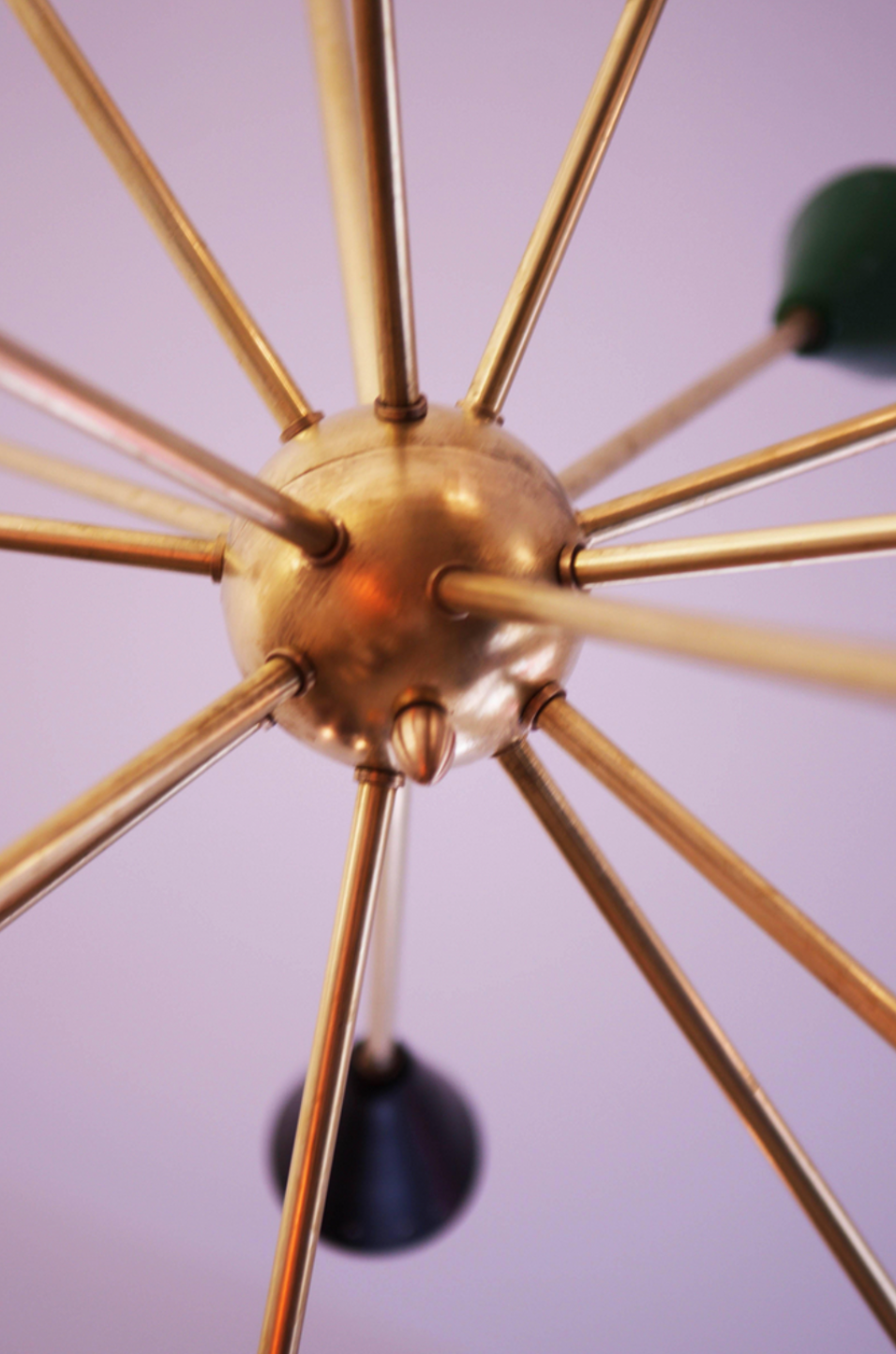 Sputnik chandelier 16 multicolored arms