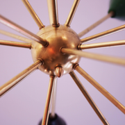 Sputnik chandelier 16 multicolored arms