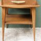 Pair of bedside tables, 1950s, compass legs