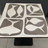 Small Sellette Vintage ceramic end table from the 50s and 60s