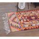 1970s Vintage Turkish Hand-Knotted Wool Cotton Orange Runner Rug 86x288