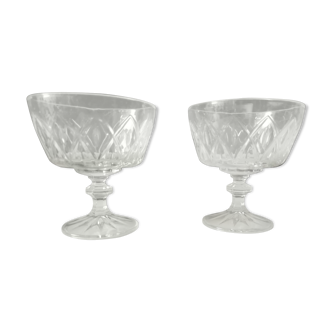 Duo de verres à pied  vintage