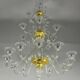 Murano Glass Venetian Chandelier, Colorless, Three Levels of Light