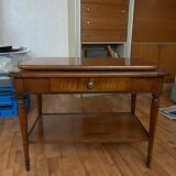 Low swivel TV cabinet in cherry wood