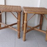 2 rattan coffee tables