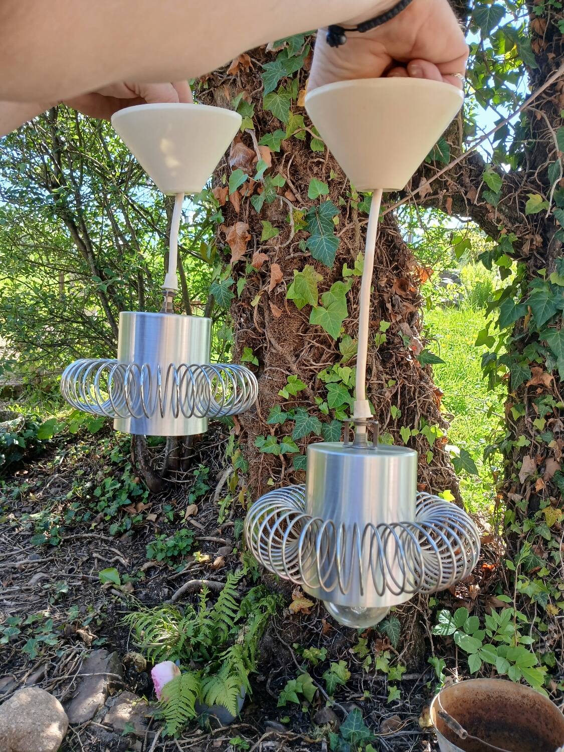 Pair of 70s pendant lights